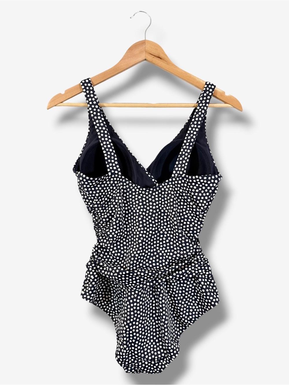 Boden Talamanca Swimsuit Size US 8R One Piece Navy White Polka Dot Resort Beach - Picture 6 of 12